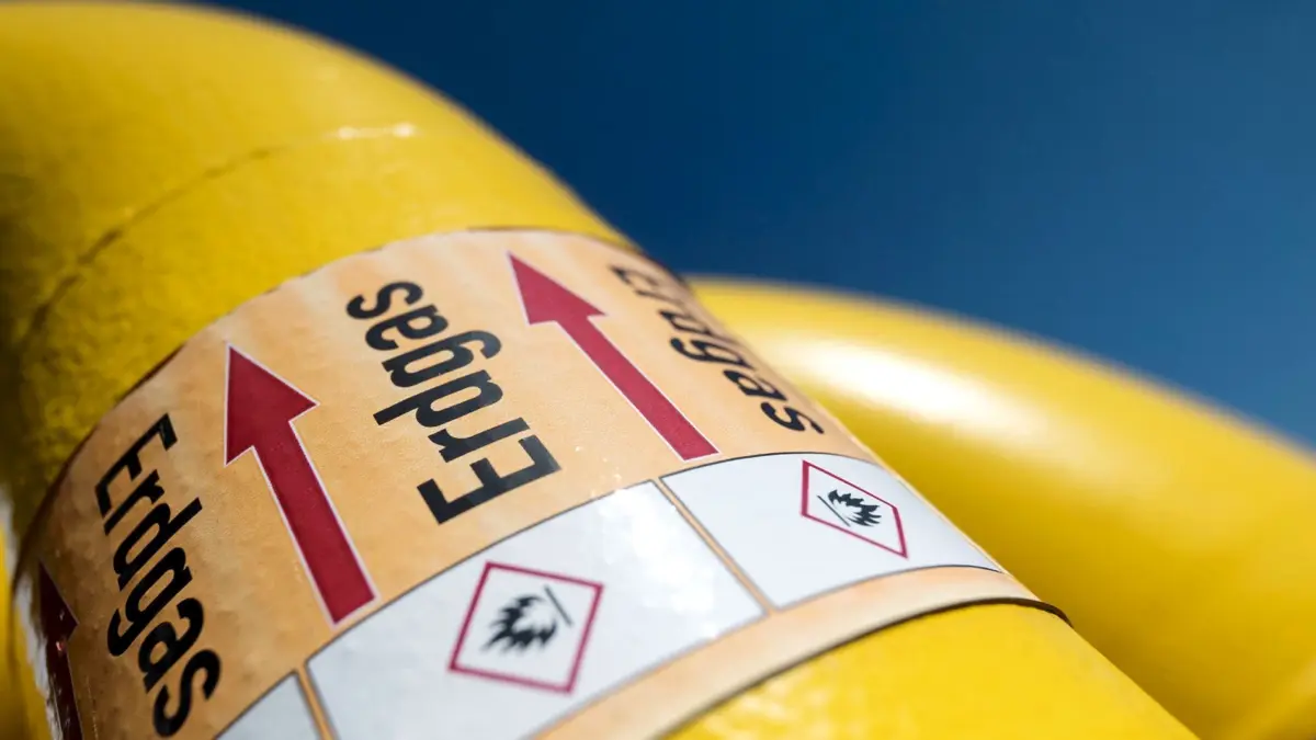 ARCHIV - 10.03.2022, Baden-Württemberg, Stuttgart: Erdgaszuleitungen sind vor dem Heizkraftwerk 3 Stuttgart-Gaisburg zu sehen. Die Energiekrise hat einer Studie zufolge einen Teil der deutschen Unternehmen auch ohne Gas-Lieferstopp bereits erreicht. (Symbolbild zu dpa: «Umfrage: Mehrheit der Betriebe kann Erdgas nicht kurzfristig ersetzen») Foto: Marijan Murat/dpa +++ dpa-Bildfunk +++