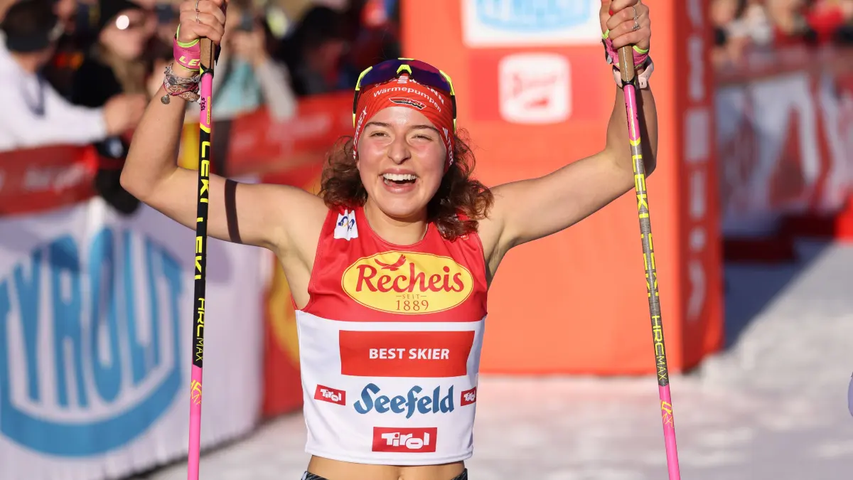 NORDIC SKIING - FIS WC Seefeld SEEFELD,AUSTRIA,03.FEB.24 - NORDIC SKIING, NORDIC COMBINED, CROSS COUNTRY - FIS World Cup, 5km, compact race, ladies. Image shows Nathalie Armbruster GER. PUBLICATIONxNOTxINxAUTxSUIxSWE GEPAxpictures/xMathiasxMandl
