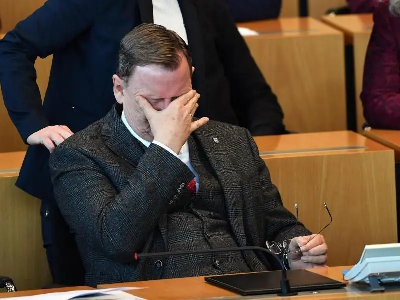 Das ist gründlich schiefgegangen: Bodo Ramelow (Linke) nach seiner Niederlage.