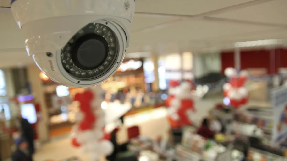 Eine Überwachungskamera in einem Einkaufsmarkt: Diebe müssen jederzeit damit rechnen, von Ladendetektiven ertappt zu werden.
Die Überwachungskameras im Senftenberger Rewe-Markt haben den Diebstahl und das Handgemenge aufgenommen.