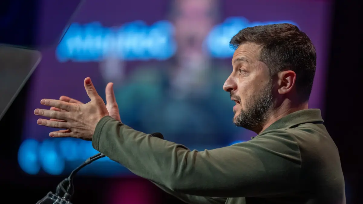 Wolodymyr Selenskyj, Präsident der Ukraine, wird mit dem Global Citizen Award, verliehen durch den Atlantic Council, ausgezeichnet. Selenskyi hält sich für die Vollversammlung der Vereinten Nationen (UN) in New York auf. +++ dpa-Bildfunk +++