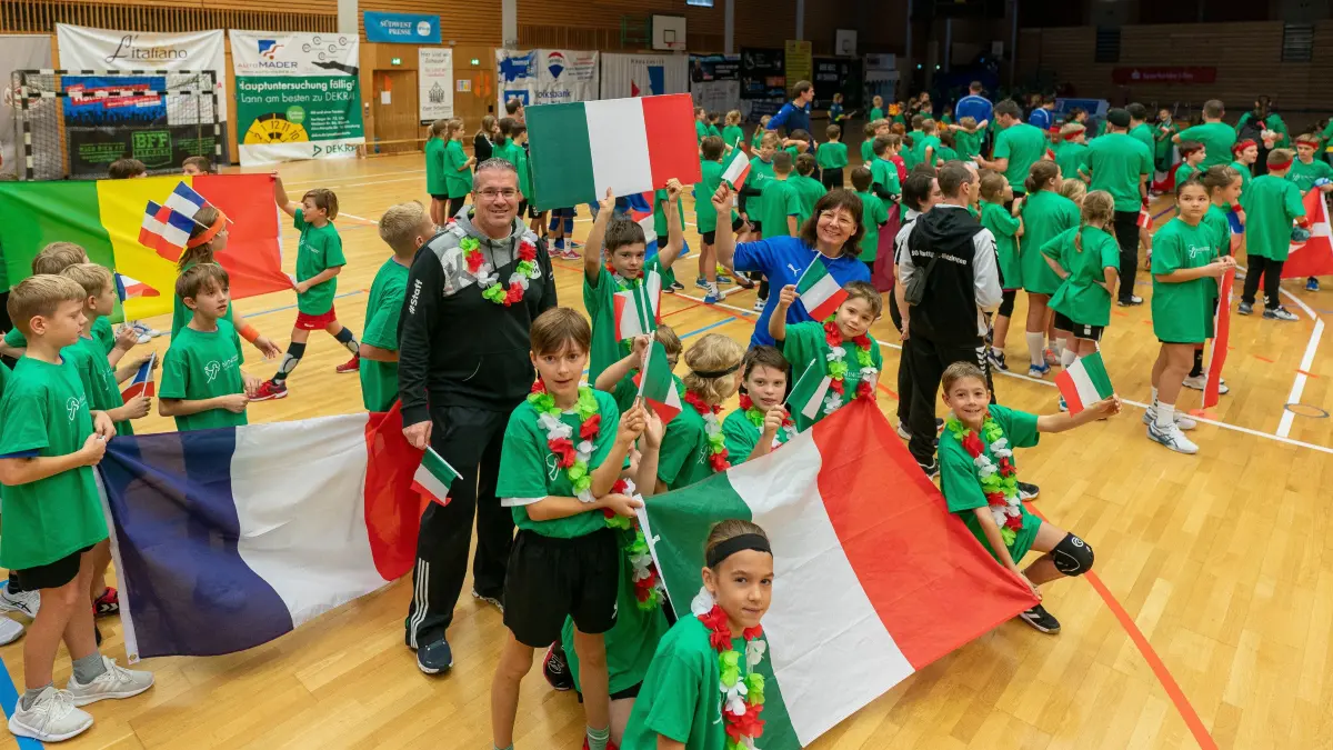 Handball, Fotoauftrag zur Mini-WM, präsentiert von SÜDWEST PRESSE: Ulm Kuhberghalle