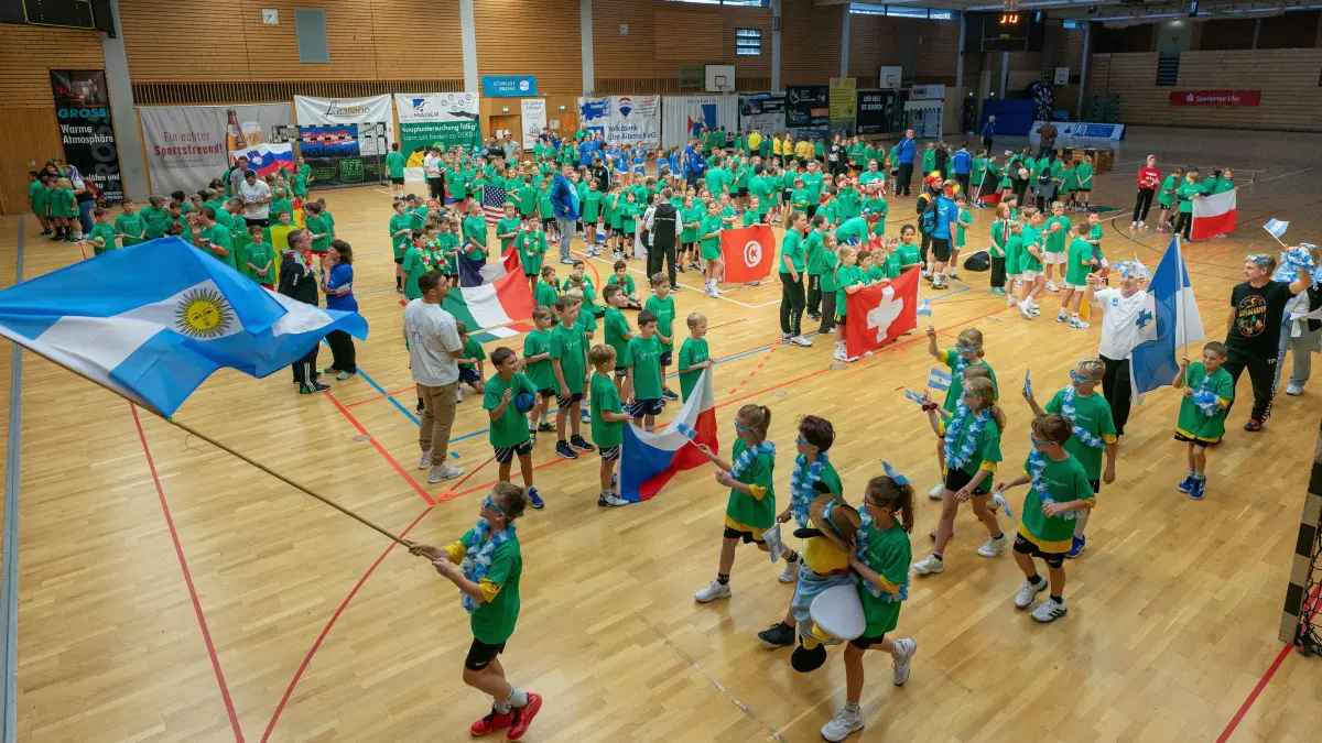 Handball, Fotoauftrag zur Mini-WM, präsentiert von SÜDWEST PRESSE: Ulm Kuhberghalle