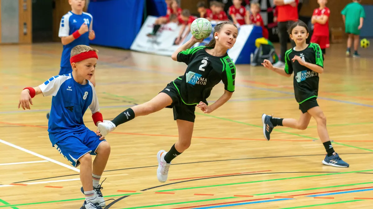 Handball, Fotoauftrag zur Mini-WM, präsentiert von SÜDWEST PRESSE: Ulm Kuhberghalle
