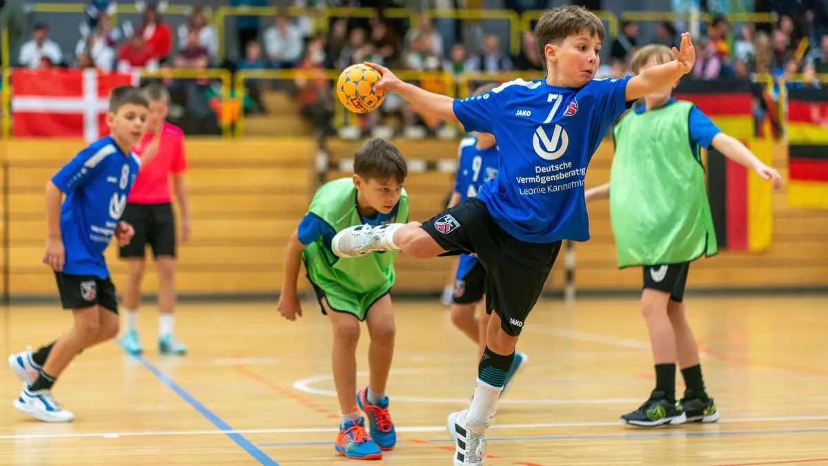 Handball, Fotoauftrag zur Mini-WM, präsentiert von SÜDWEST PRESSE: Ulm Kuhberghalle