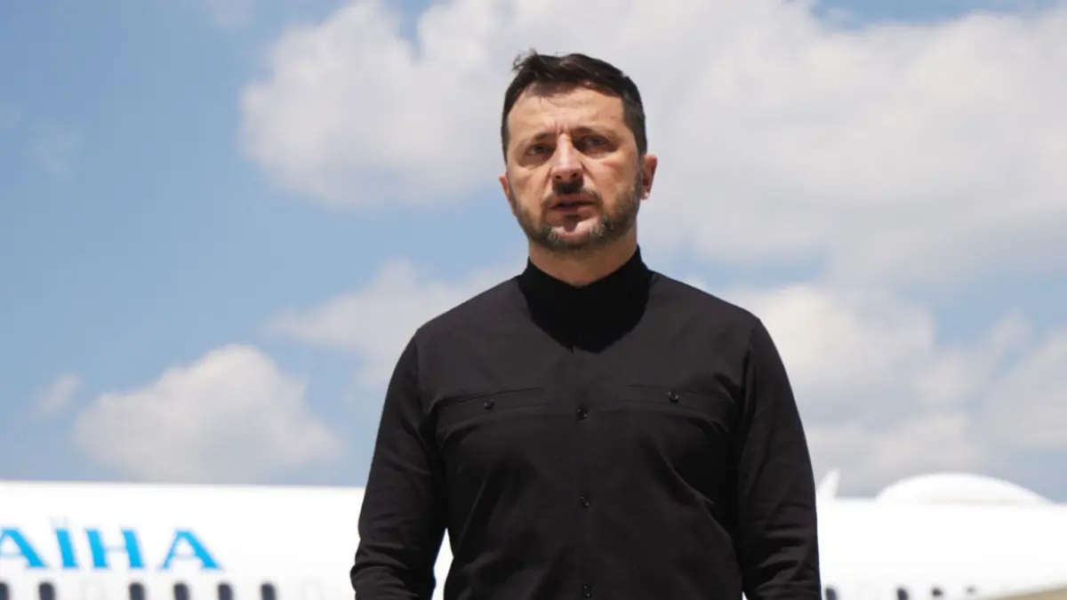 15.05.2025, Türkei, Ankara: Ukraines Präsident Wolodymyr Selenskyj kommt im Flugzeug auf dem Flughafen Esenboga in Ankara an. Foto: President Of Ukraine/APA Images via ZUMA Press Wire/dpa +++ dpa-Bildfunk +++