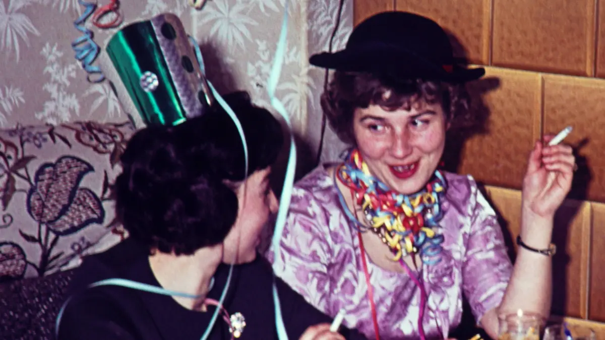 Silvester GDR,20240101, Aufnahme ca. 1964, Sylvesterfeier *** New Years Eve GDR,20240101, photo ca 1964, New Years Eve celebration