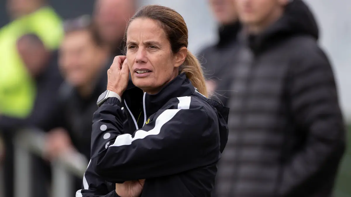 SV Eutingen vs. TSV Frommern, FRAUEN Fussball, Verbandsliga, 5. Spieltag, 2025/2026, 12.10.2025,: Petra Linder (TSV Frommern, Trainerin),
SV Eutingen vs. TSV Frommern, FRAUEN Fussball, Verbandsliga, 5. Spieltag, 2025/2026, 12.10.2025,
Eibner-Pressefoto/Andreas Ulmer