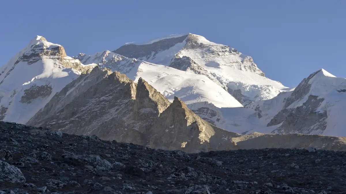 Der Cho Oyu bei Nepal und China landet auf Platz 6 der höchsten Berge der Welt.
