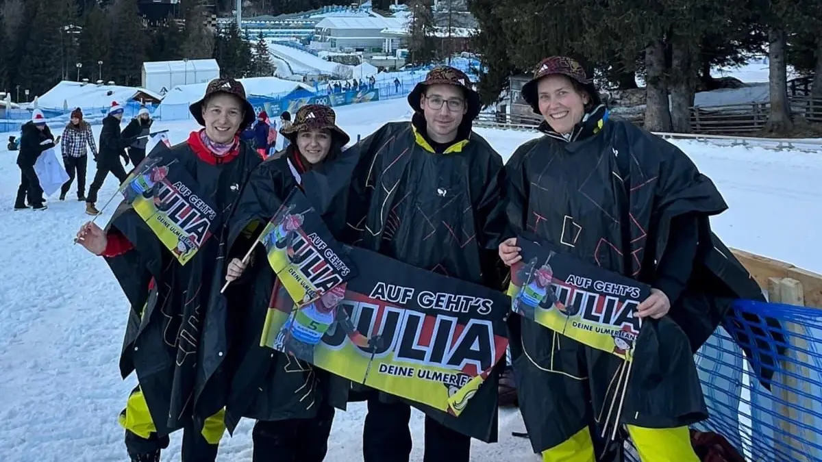Julia Tannheimers Fans vom heimischen DAV Ulm waren am Sonntag schon früh vor Ort.