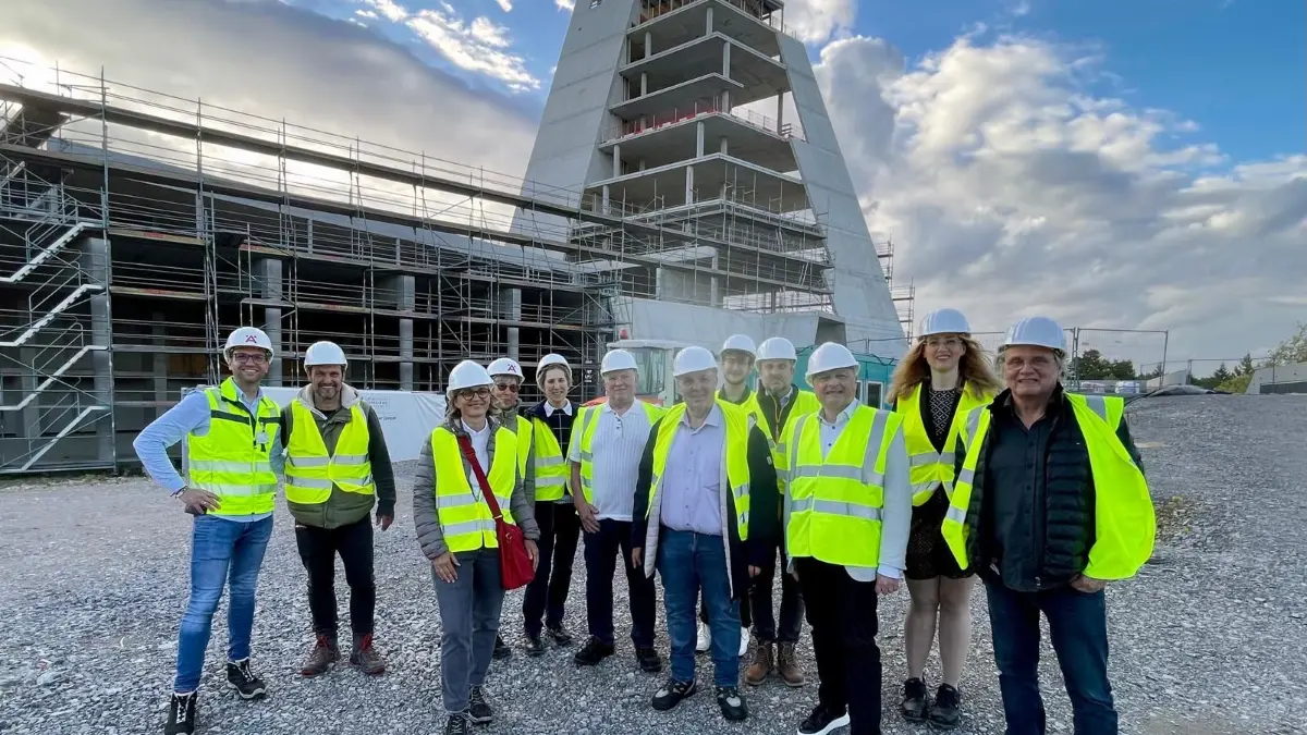 CDU Nagold besucht Großbaustelle der Firma Häfele
