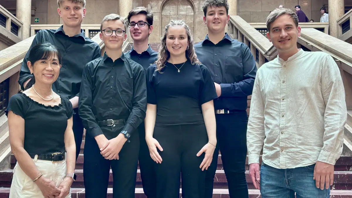 Das ist die erfolgreiche Formation Blechlawine der Musikakademie VS.