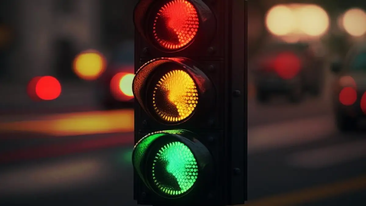 Ampel Verkehr Nacht Dunkelheit Symbolfoto Blaulicht Schwabo OV LZ