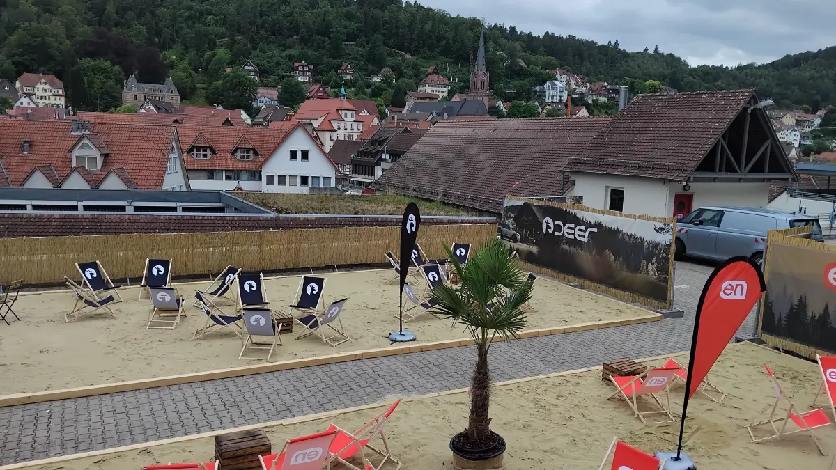 ENCW-Beach auf dem ZOB-Parkhaus