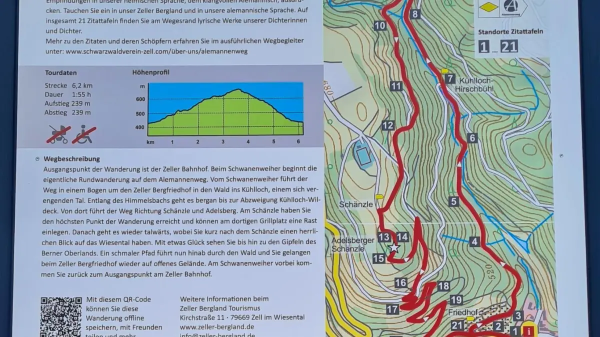 Neue Informationstafel für den Wiesentäler Alemannenweg