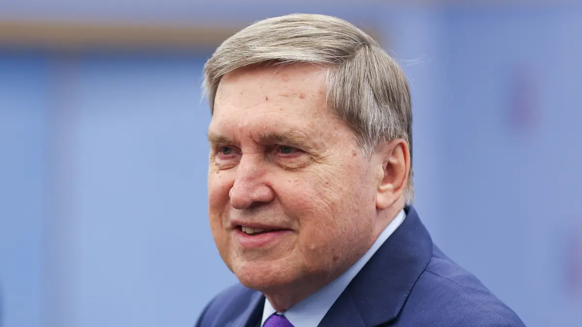 Russia-ASEAN Summit in Tatarstan: RUSSIA, REPUBLIC OF TATARSTAN - JUNE 18, 2026: Russian President Putin s adviser Yuri Ushakov during a meeting between Russia s President Putin and Prime Minister of Cambodia Hun Manet on the sidelines of the Russia-ASEAN Summit at the Kazan Expo Exhibition Centre in Bolshiye Kabany. Yegor Aleyev/TASS PUBLICATIONxNOTxINxRUSxSUI 93989836