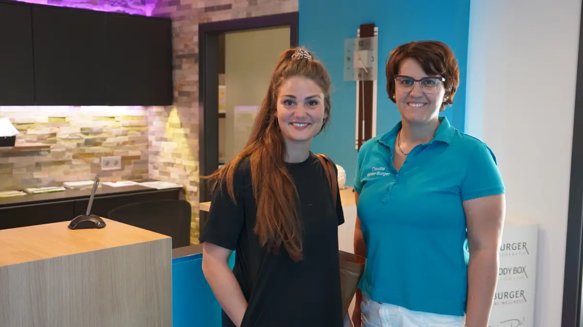 Isa Benzing von Pisacare und Claudia Winter-Burger vom Gesundheitszentrum Burger in Schonach