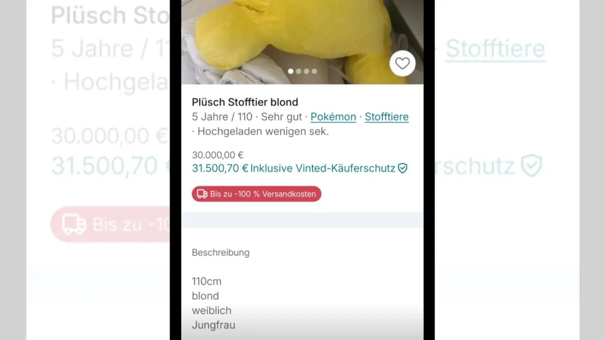 Auch Anzeigen wie diese waren zeitweise auf der Secondhand-Plattform zu finden. Das Inserat wurde mittlerweile entfernt.