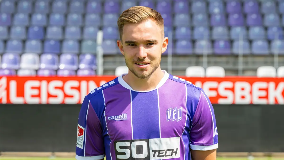 Lars Kehl: ARCHIV - 20.07.2023, Niedersachsen, Osnabrück: Mannschaftsfoto - VfL Osnabrück, 2. Bundesliga, Porträttermin 2023/2024, Lars Kehl. Kehl wechselt zum SV Darmstadt 98. (zu dpa: «Darmstadt holt torgefährlichen Kehl aus Osnabrück») Foto: Guido Kirchner/dpa +++ dpa-Bildfunk +++