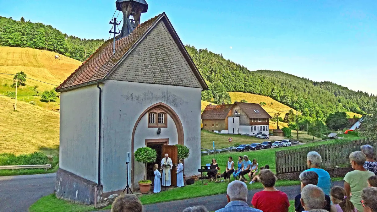 Der Gottesdienst in der Kapelle Sankt Johannes im Rankach war gut besucht.