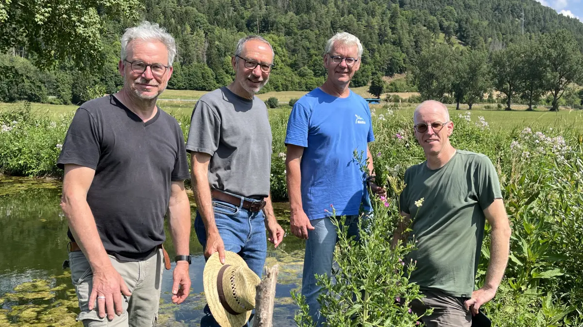 Wolfgang Albrecht (von links), Wolfgang Kiesewetter, Markus Pagel und Peter Daiker