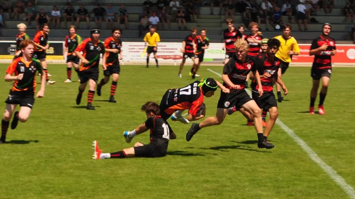 Rugby-Club Rottweil U14 bei der Teilnahme an der DM in Heidelberg