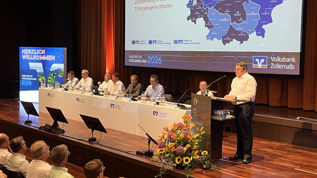 Vertreterversammlung 2026 Volksbank Zollernalb eG Stadthalle Balingen