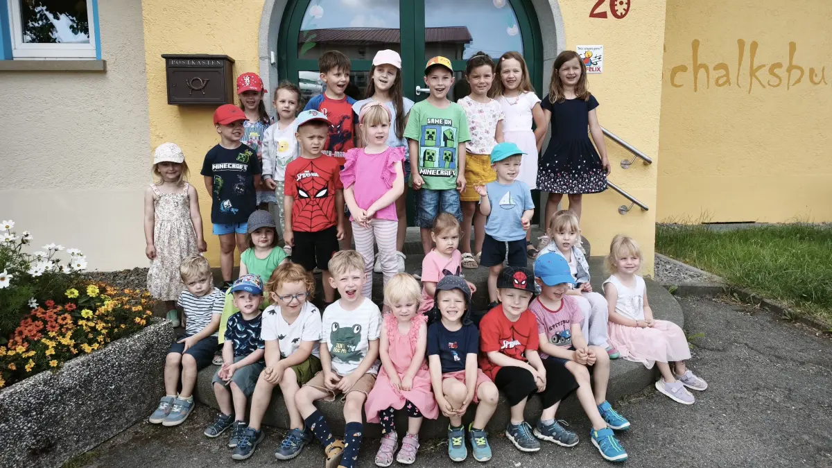 Die Kinder des Kindergartens Burgfelden freuen sich auf das Jubiläumsfest.