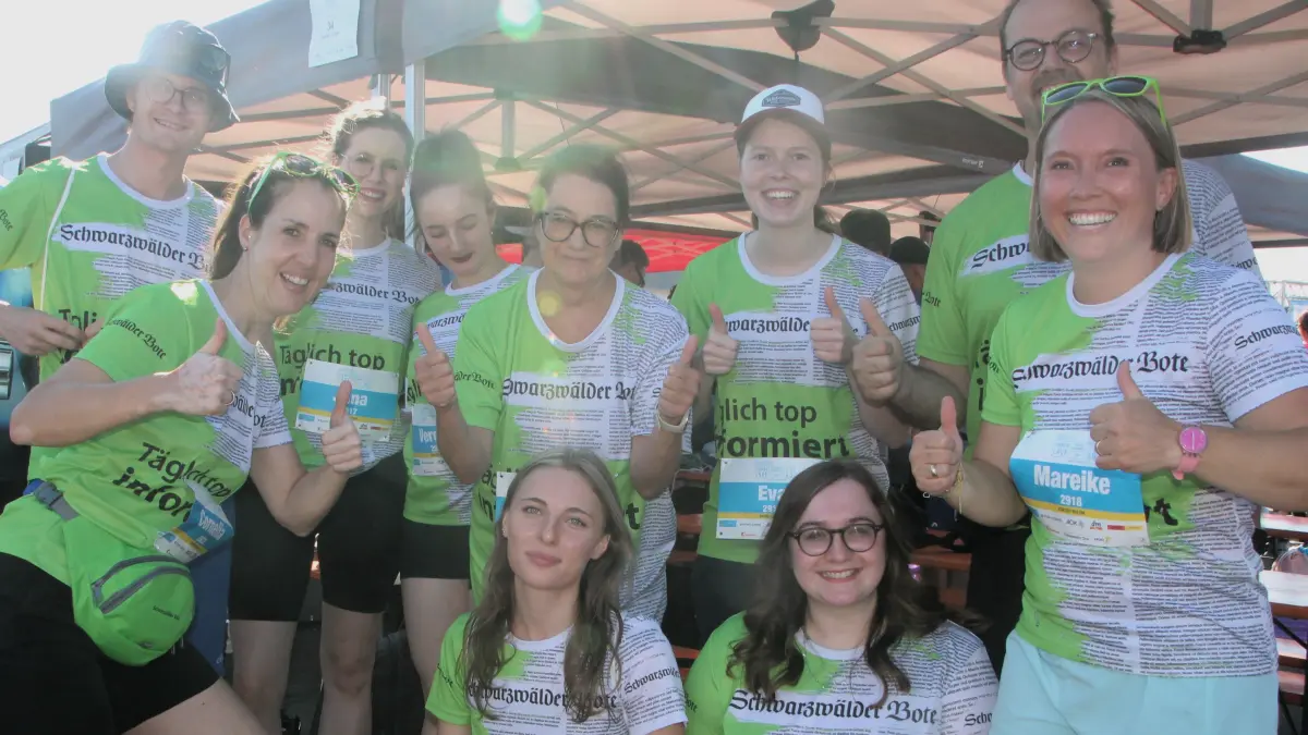 Auch der Schwarzwälder Bote ging beim Firmenlauf mit einem Team an den Start.