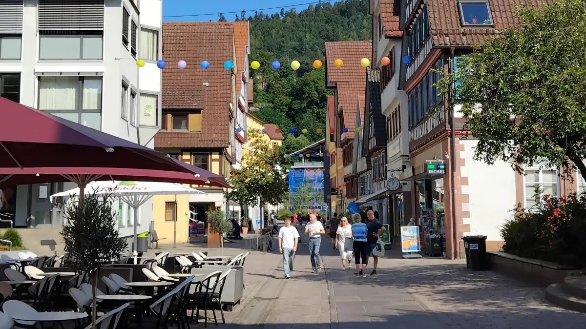 Lampions in der Calwer Lederstraße