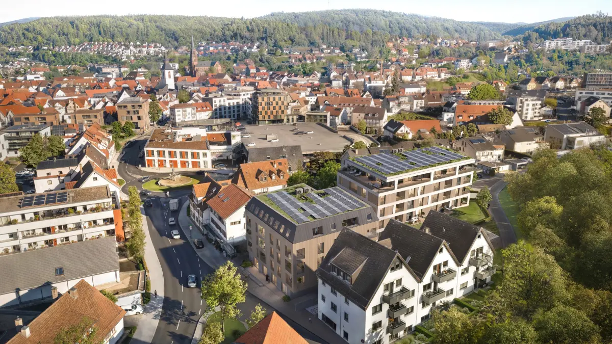 Das Bauprojekt "Kronenareal" in Nagold in einer Animation