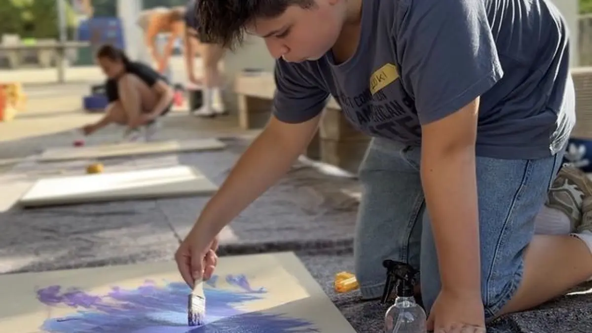 Bunter Unterricht: Die jungen Künstler an der Realschule in Triberg hatten Spaß beim Artwork
