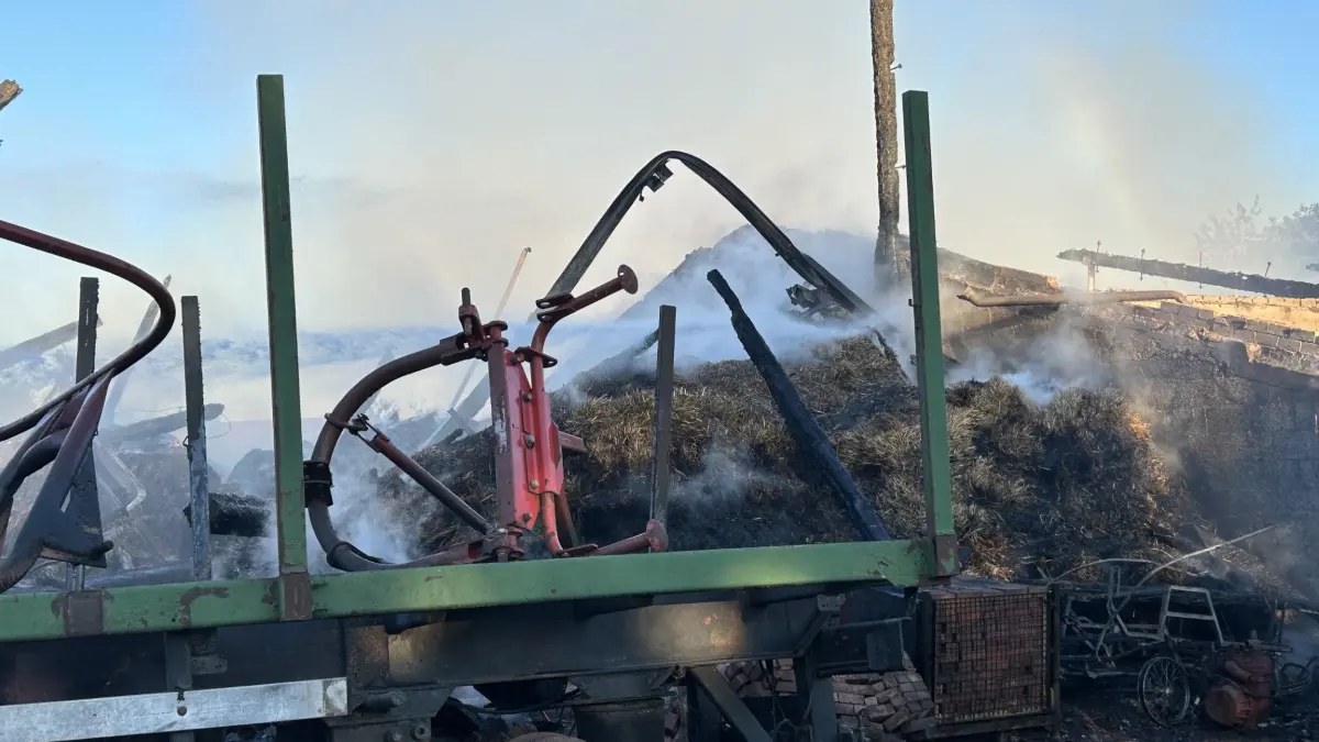 Brand auf einem landwirtschaftlichem Anwesen in Obermusbach