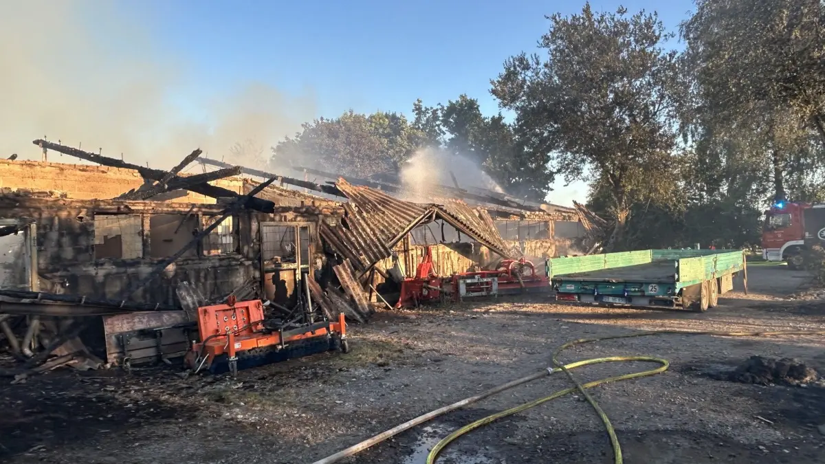 Brand auf einem landwirtschaftlichem Anwesen in Obermusbach