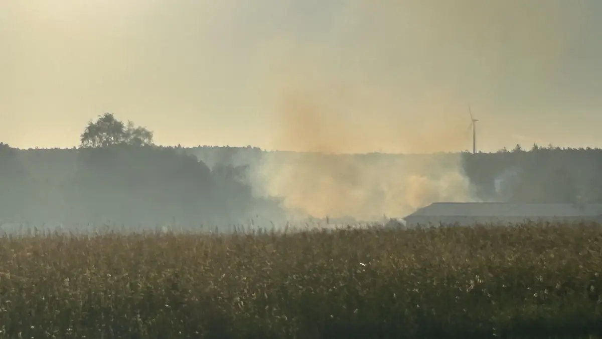 Brand auf einem landwirtschaftlichem Anwesen in Obermusbach