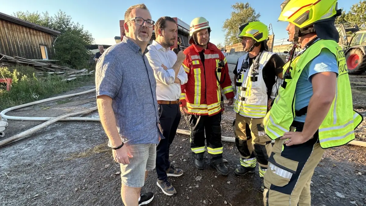 Brand auf einem landwirtschaftlichem Anwesen in Obermusbach