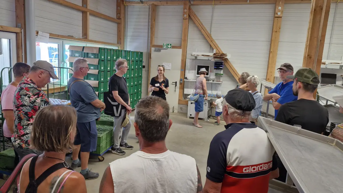 Einen Blick in den Kühlraum und die Logistikhalle konnten Besucher am Wochenende werfen.