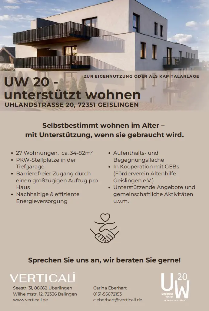 UW 20 - unterstützt wohnen