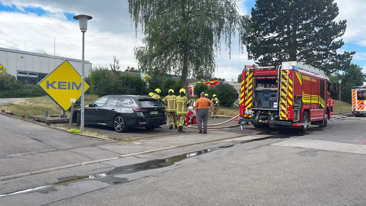 Brand bei der Firma KEIM in Zimmern.