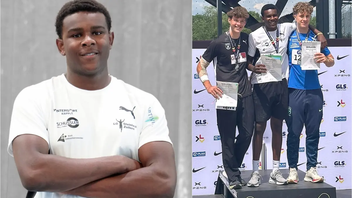Clesio de Carvalho bei seinem Doppelgold in Bochum.