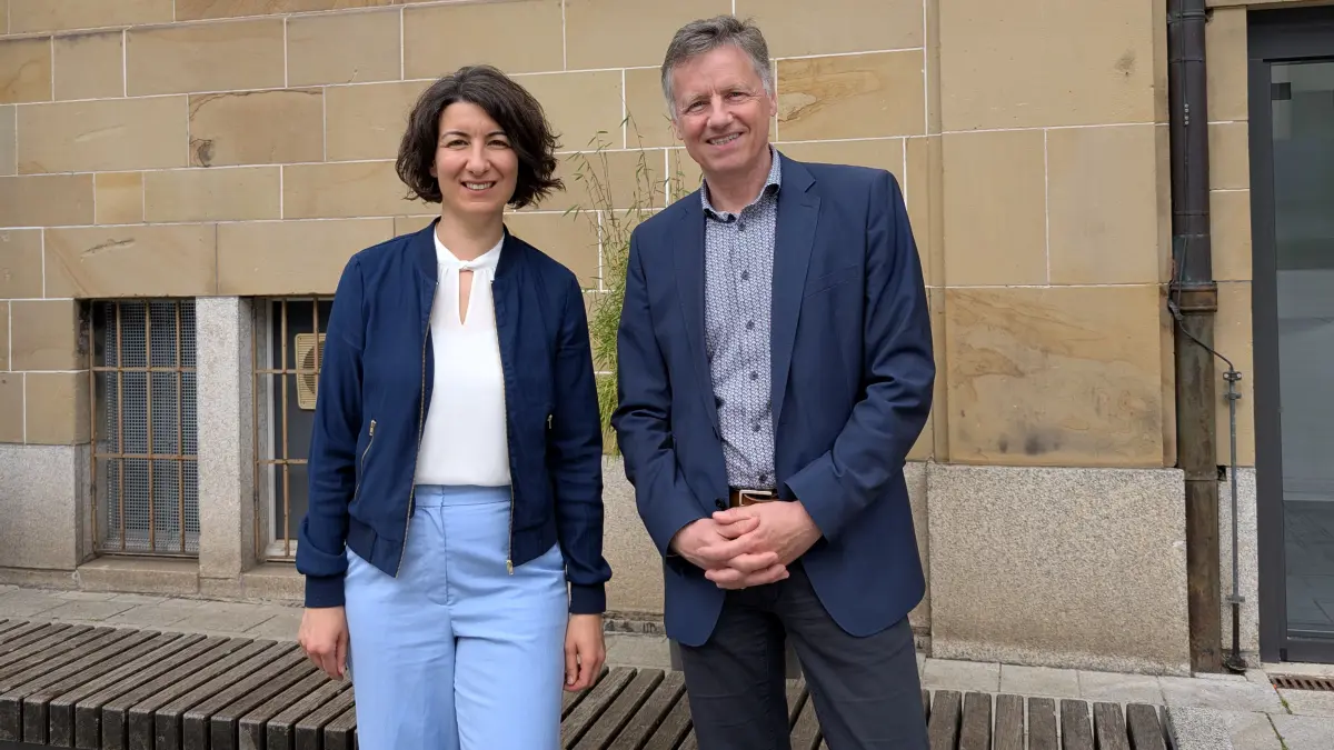 Peter Kälble mit OBin Dorothee Eisenlohr