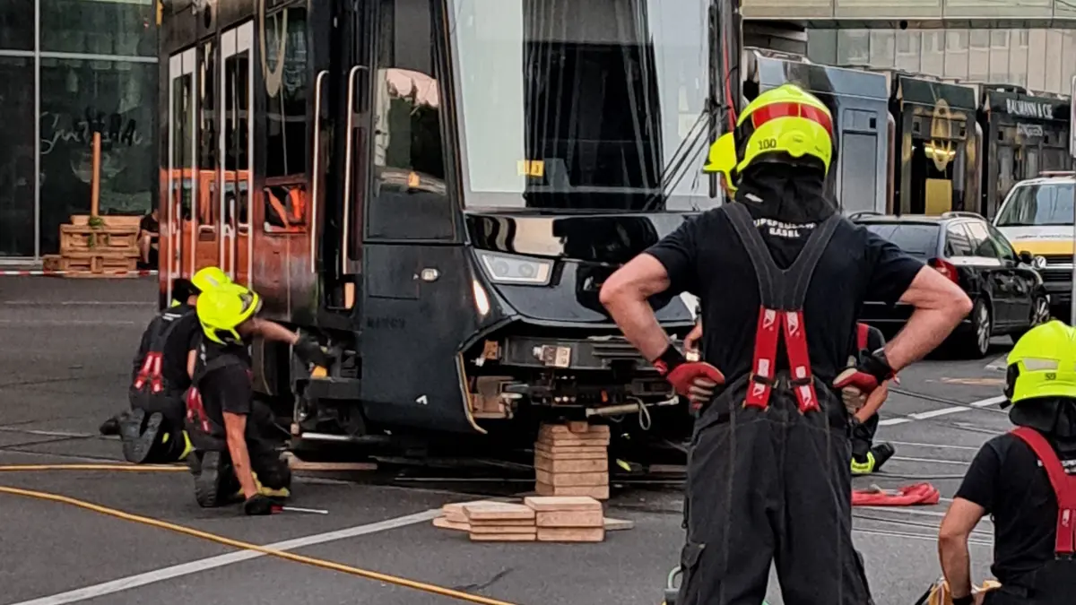 Der Unfall ,mit dem Tram geschah am Messeplatz.