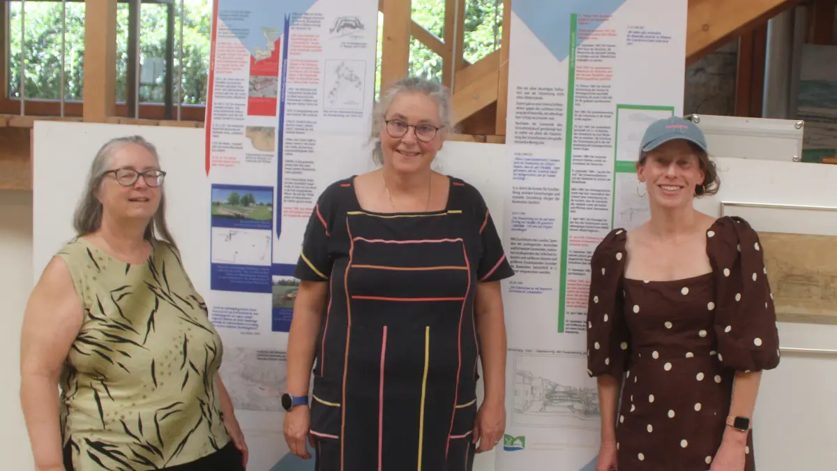 Die drei Ausstellungsmacherinnen (von links): Claudia Greiner, Steffi Kast und Sandra Grether