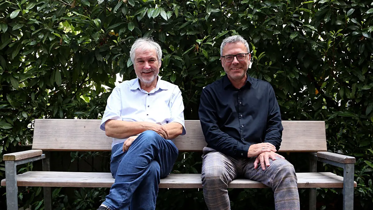Martin Strittmatter (links) und Jochen Hug schauen entspannt in die Zukunft.
