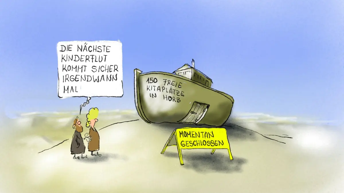 Horb hat aktuell etwa 150 Kitaplätze mehr als benötigt. Weil man aber nie wissen kann, ob sich die Bevölkerung plötzlich wieder intensiver dem Kinderkriegen widmen möchte, baut die Stadt sie nicht ab sondern legt sie erst mal still.