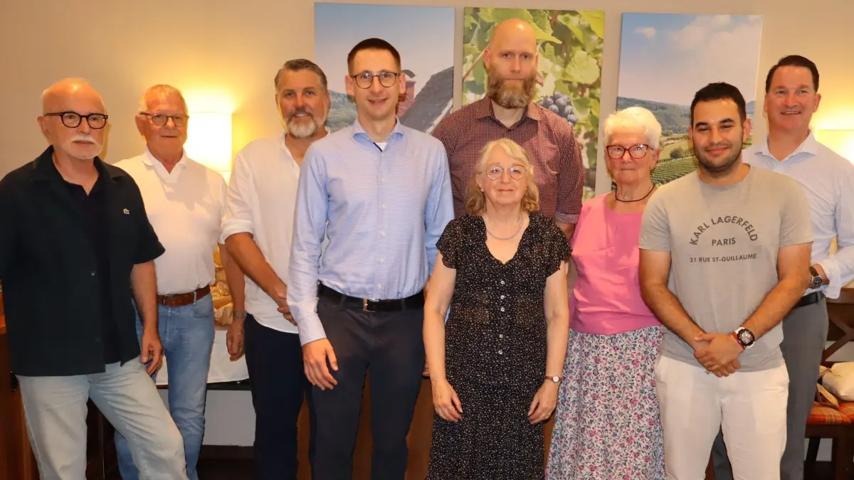 Der neue Vorstand der CDU Bad Bellingen (vierter von links Lars Reinders neben Ursula Gadenne)