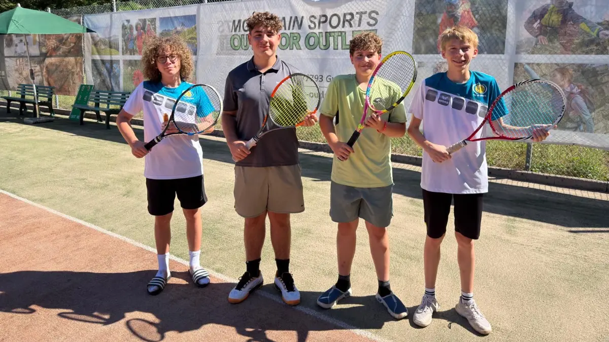 Ein starkes Team: die Junioren U15 des TC Haslach (von links): Cesc Noé Garcia Schmider, Patrick Todirel, Felix Quentmeier, Tim Reutter