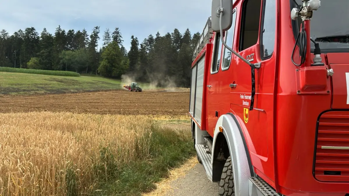 Die Feuerwehr rückte zu einem Vegetationsbrand aus.