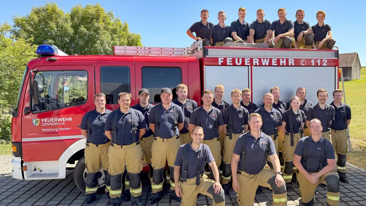 Feuerwehr Zimmern o.R. beim Leistungsabzeichen Gold in Gunningen.