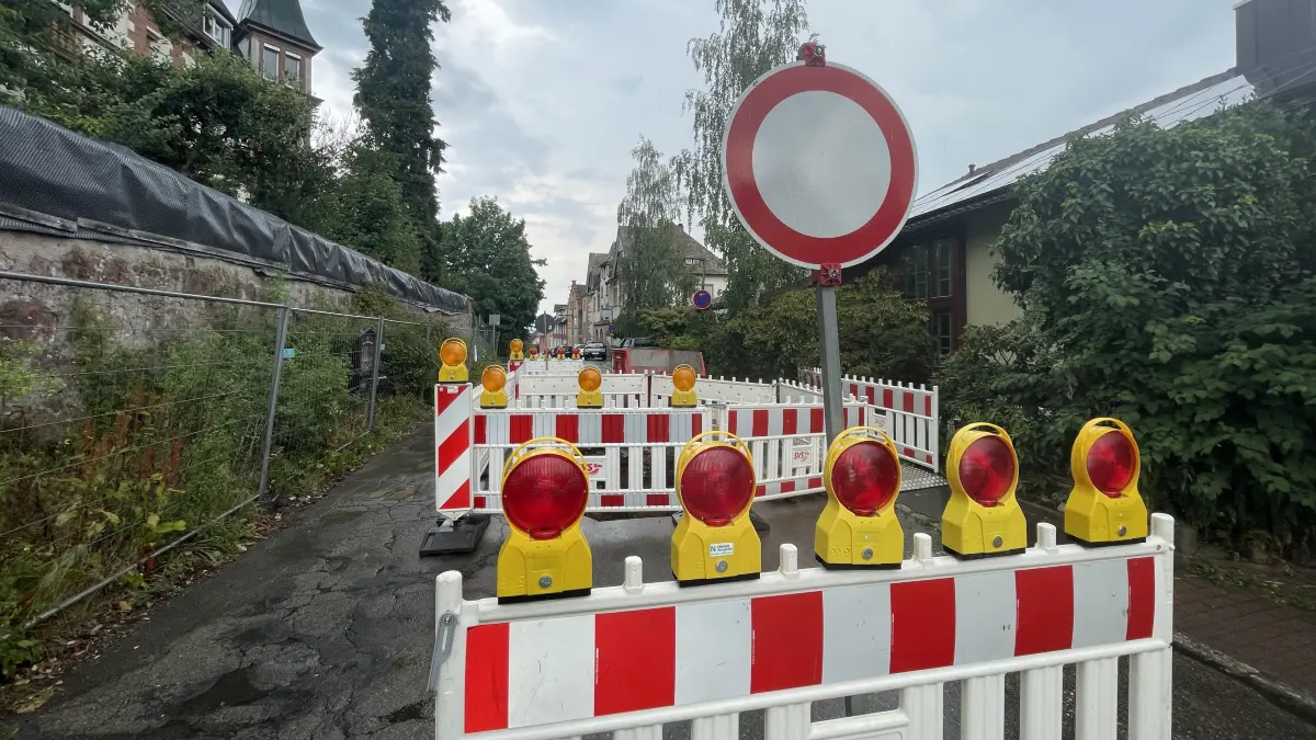 Baustelle Friedrichstraße St. Georgen Stadtwerke Villingen-Schwenningen SVS